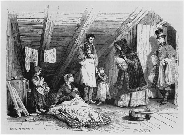 Julgåvor till de fattiga i Uppsala 1849